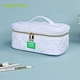 White Quilted RPET Vanity Case Recycled Polyester